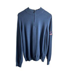 Mercer+Mettle Men's Blue Utz Brands Half Zip Cotton Pullover M
